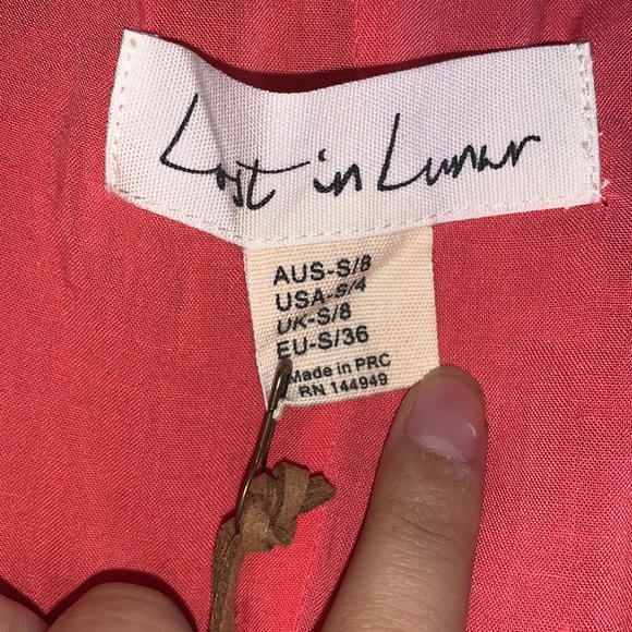 LOST IN LUNAR Red Bell Sleeves Button Up Mini Day Dress - Picture 3 of 5